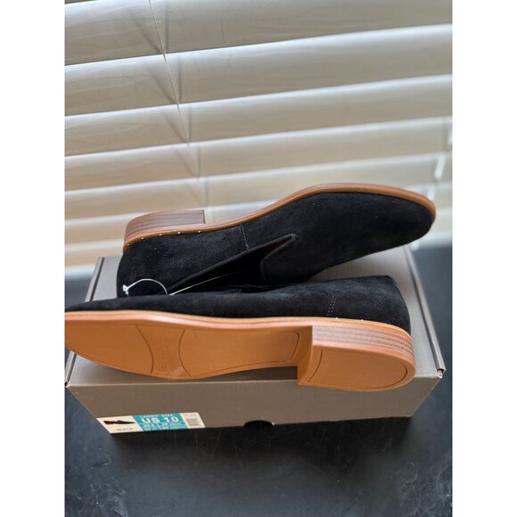 Franco Sarto Jenna Genuine Black Suede Slip-On Loafers Elegant & Comfortable - Picture 4 of 8